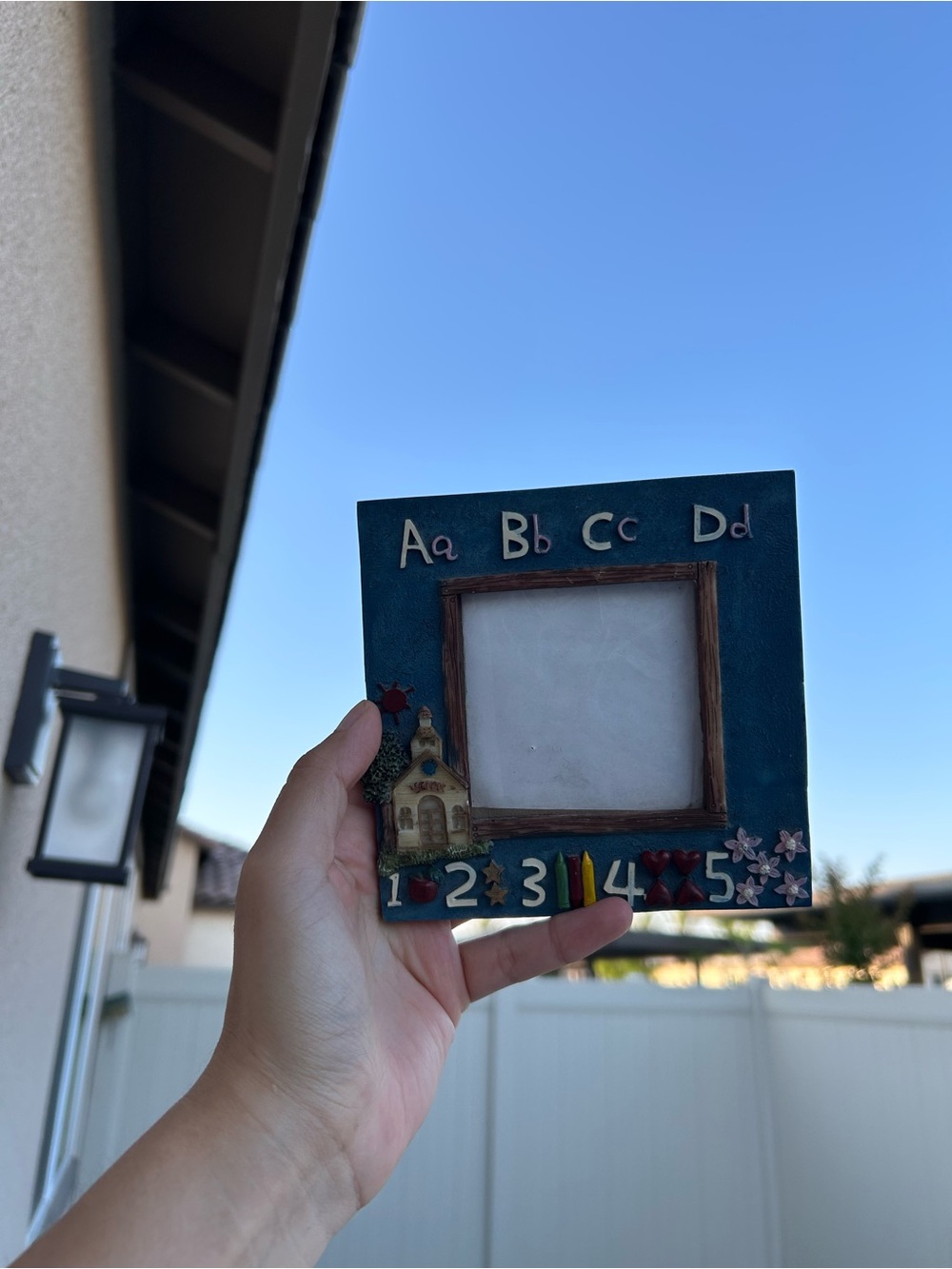 Decorative Alphabet Picture Frame in Teal
